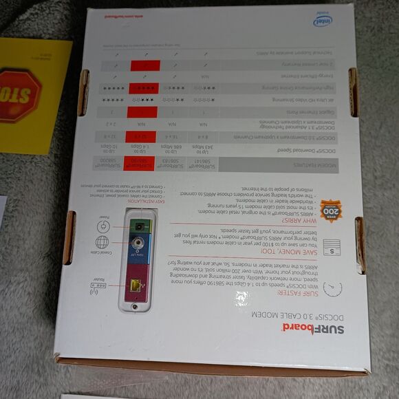 ARRIS Surfboard SB6190-RB DOCSIS 3.0 Cable Modem Unlocked 1.4 Gbps 32x8 Channels - Picture 5 of 16